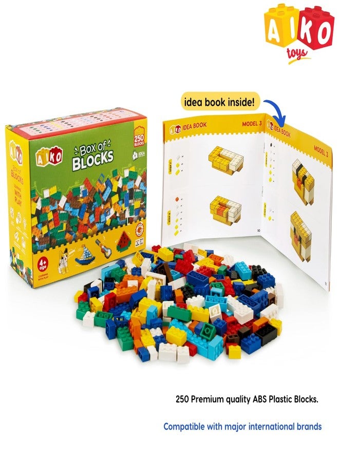 AIKO | 250 Piece Box of Blocks | Plastic Building Blocks Toy for Kids 4+ | Creative Construction Set with Idea Booklet | Educational STEM Gift, ABS Bricks - Image 2